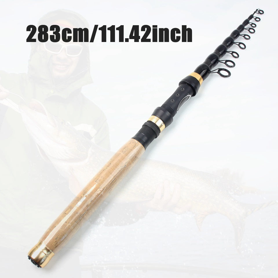 Manufacturer Wholesale Retractable Lure Rod Short Section Portable Small Sea Rod Wooden Handle Light Casting Rod Fishing Rod New Product