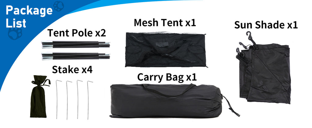 New Pet Tent Outdoor Large Space Thickened Mesh Tent Anti-Mosquito Cat Dog House Park Camping Tent