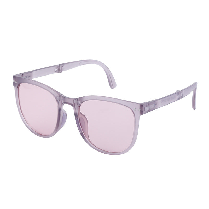 New Fashion Foldable Sunglasses for Women UV Protection Polarized Sunglasses Trendy Portable Full Frame Sun Glasses