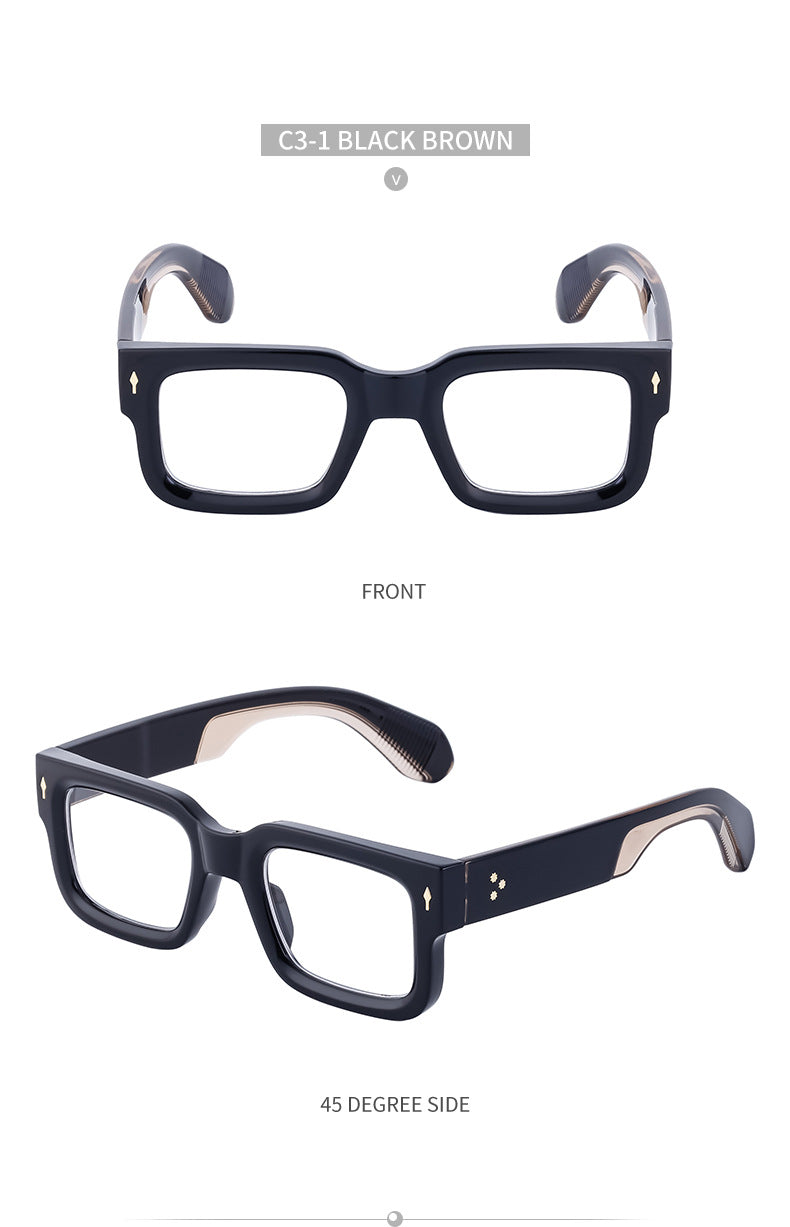 2025New Retro Square Frame Sunglasses for Men High-End European and American Retro Sunglasses Men's Trend sunglasses