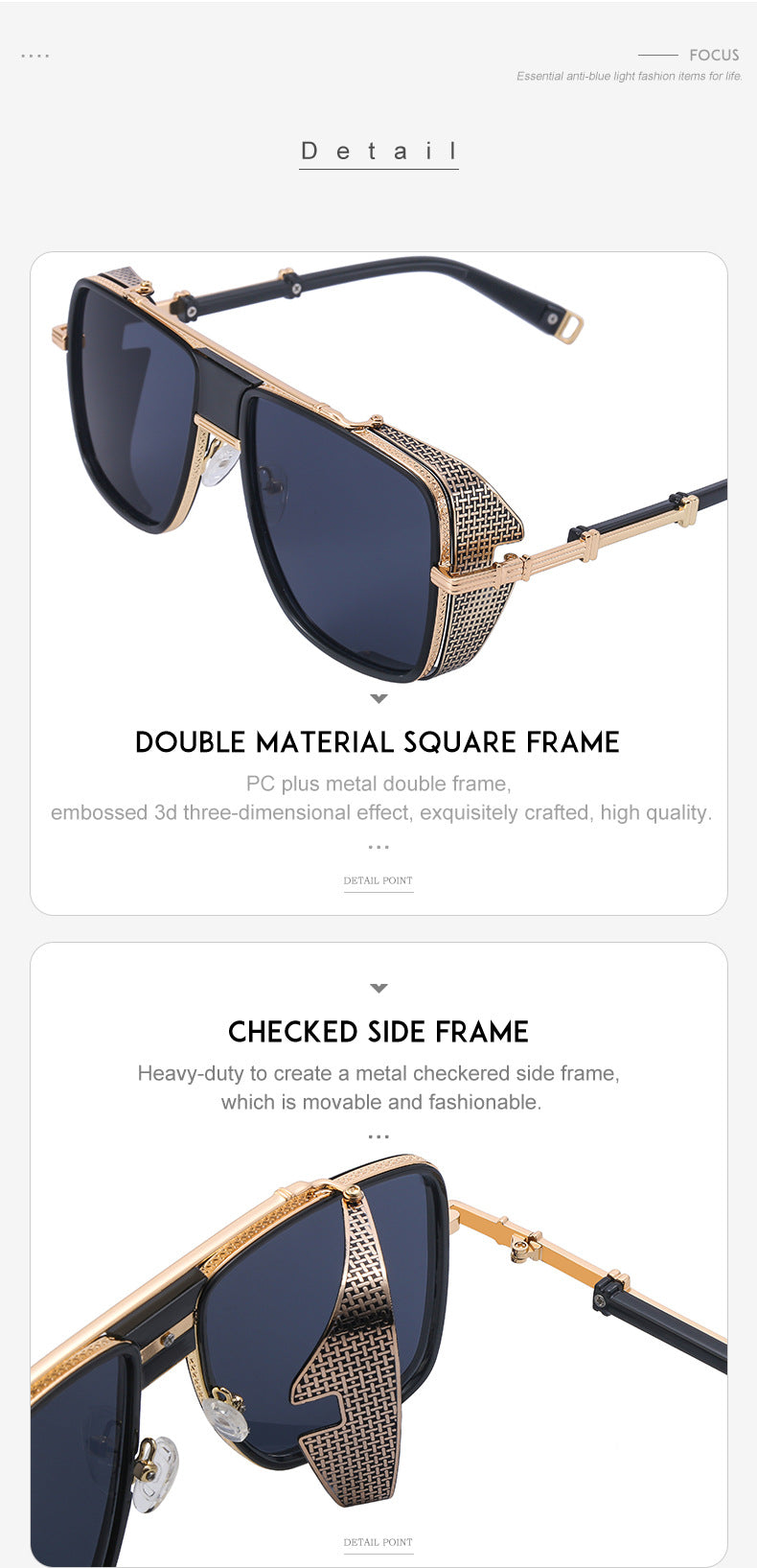 European and American Steampunk Sunglasses for Men, UV Protection, Full Coverage, Sunscreen Sunglasses for Women, Trendy Wholesale Glasses