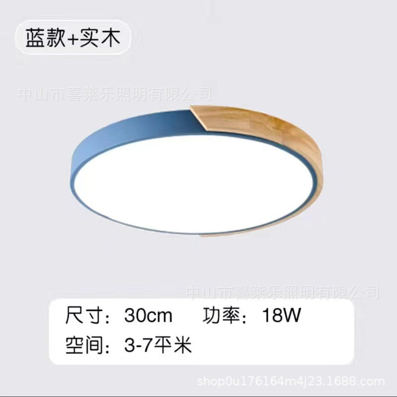 LED Lamp Bedroom Lamp Modern Simple Nordic Ceiling Lamp Creative Children's Room Study Round Room Living Room Study