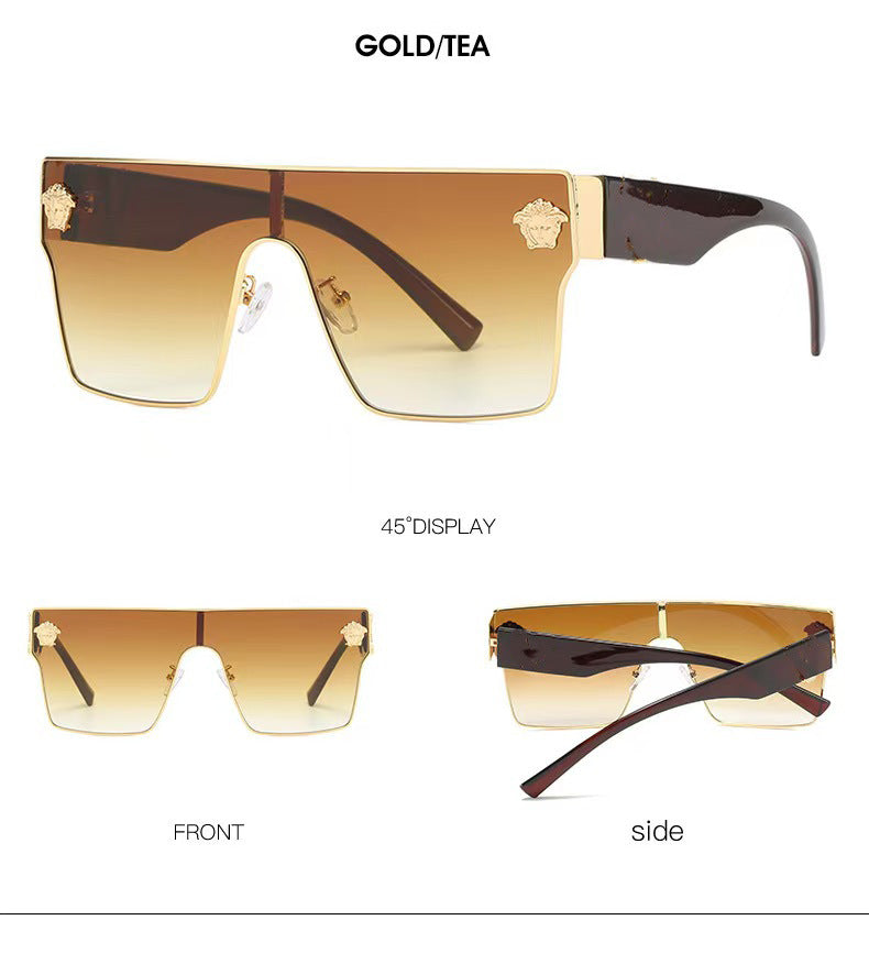 New style one-piece sunglasses10086 European and American style unisex sunglasses modern sunglasses