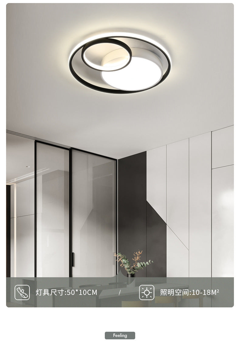 Master bedroom lamp ceiling lamp round room lamp simple modern home use led Nordic Style Study Lamp Cozy and Romantic