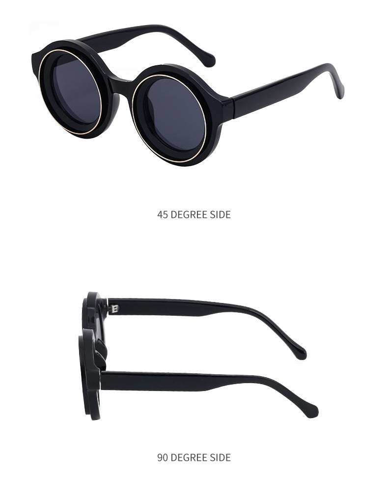 Sunglasses European and American Fashion Round Frame Sunglasses Men's High-end Sunglasses Men's Wholesale sunglasses
