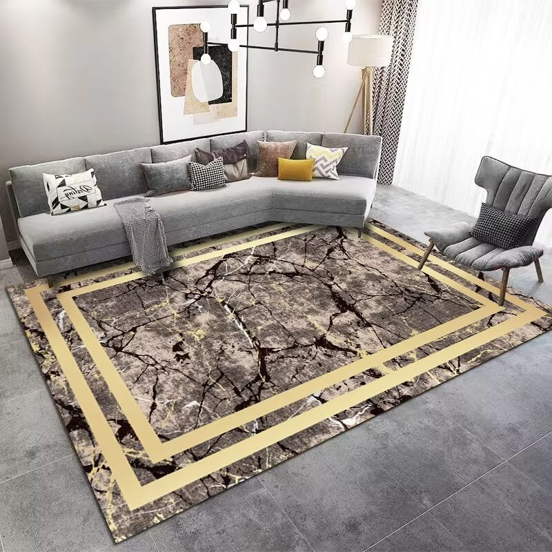 Light Luxury Living Room Carpet Sofa Coffee Table Full Carpet Home Bedroom Gray Series Dirty Resistant Mat Tapis carpet