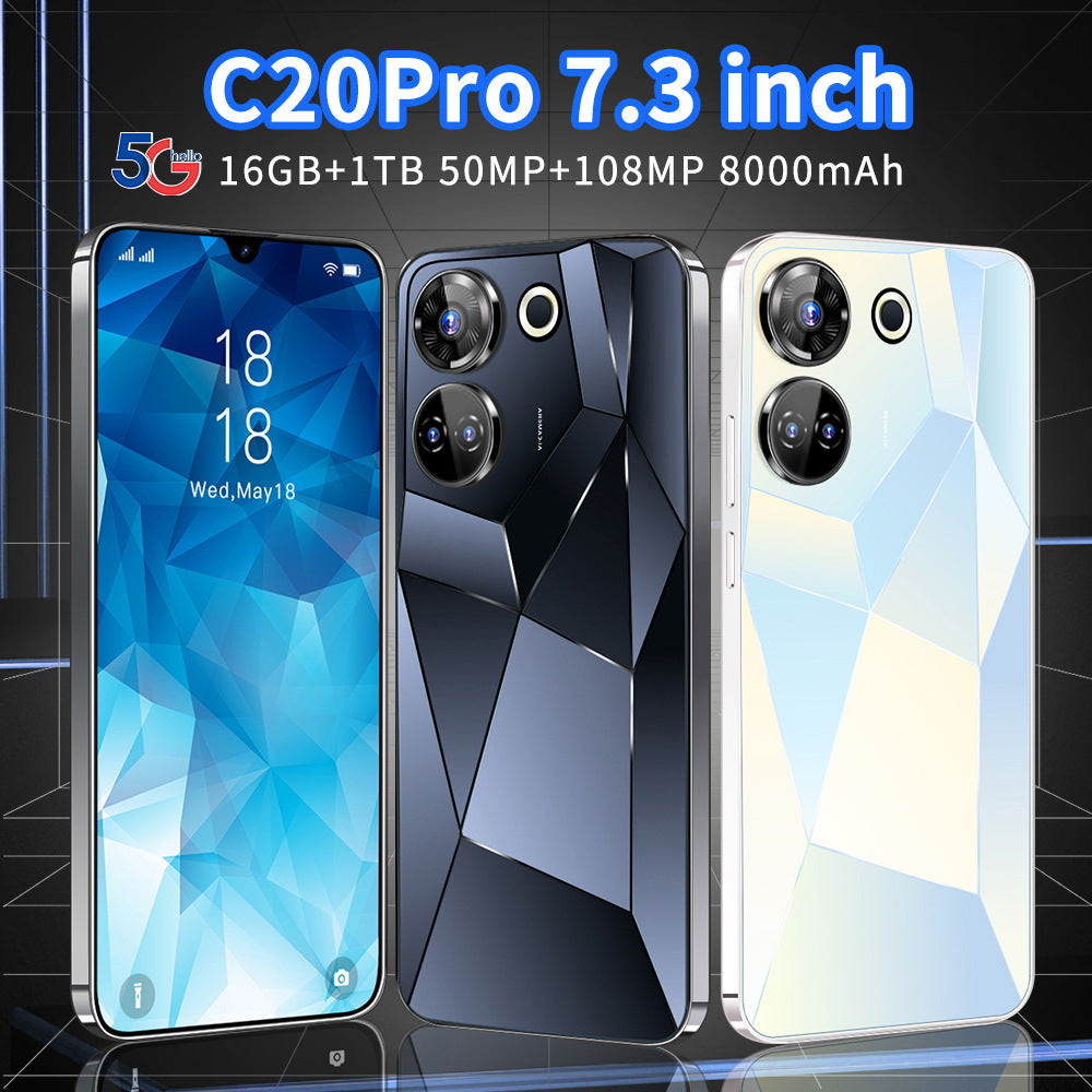 Brand new mobile version European and American version16+1T C20Pro 7.3Ultra-long life battery