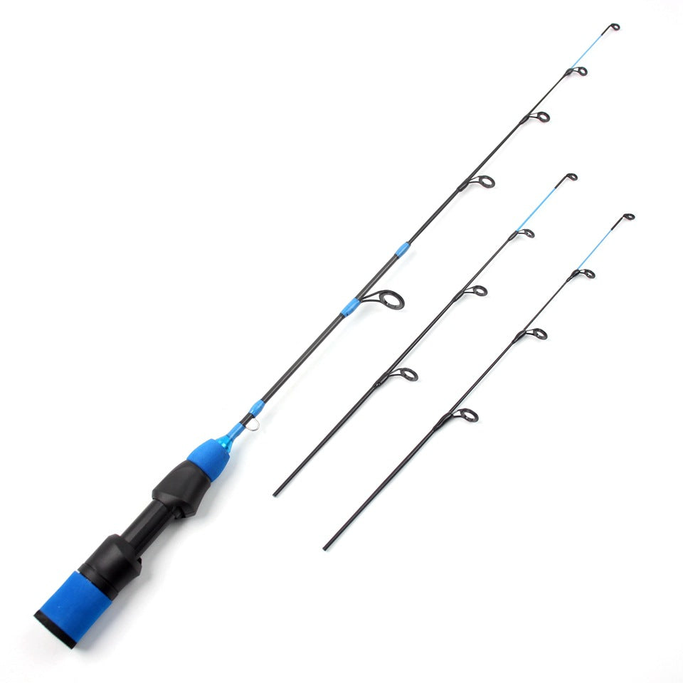 55cm3Carbon Fiber Ice Fishing Rod Ultra Soft Ultra Light Portable Winter Fishing Rod European and American Winter Fishing