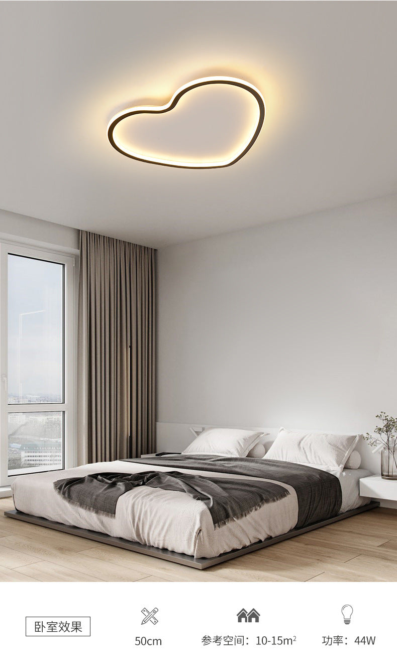 Nordic Minimalist Ultra-Thin LED Ceiling Lamp Heart-Shaped Children's Room Lighting Eye Protection Master Bedroom Boys Girls Creative
