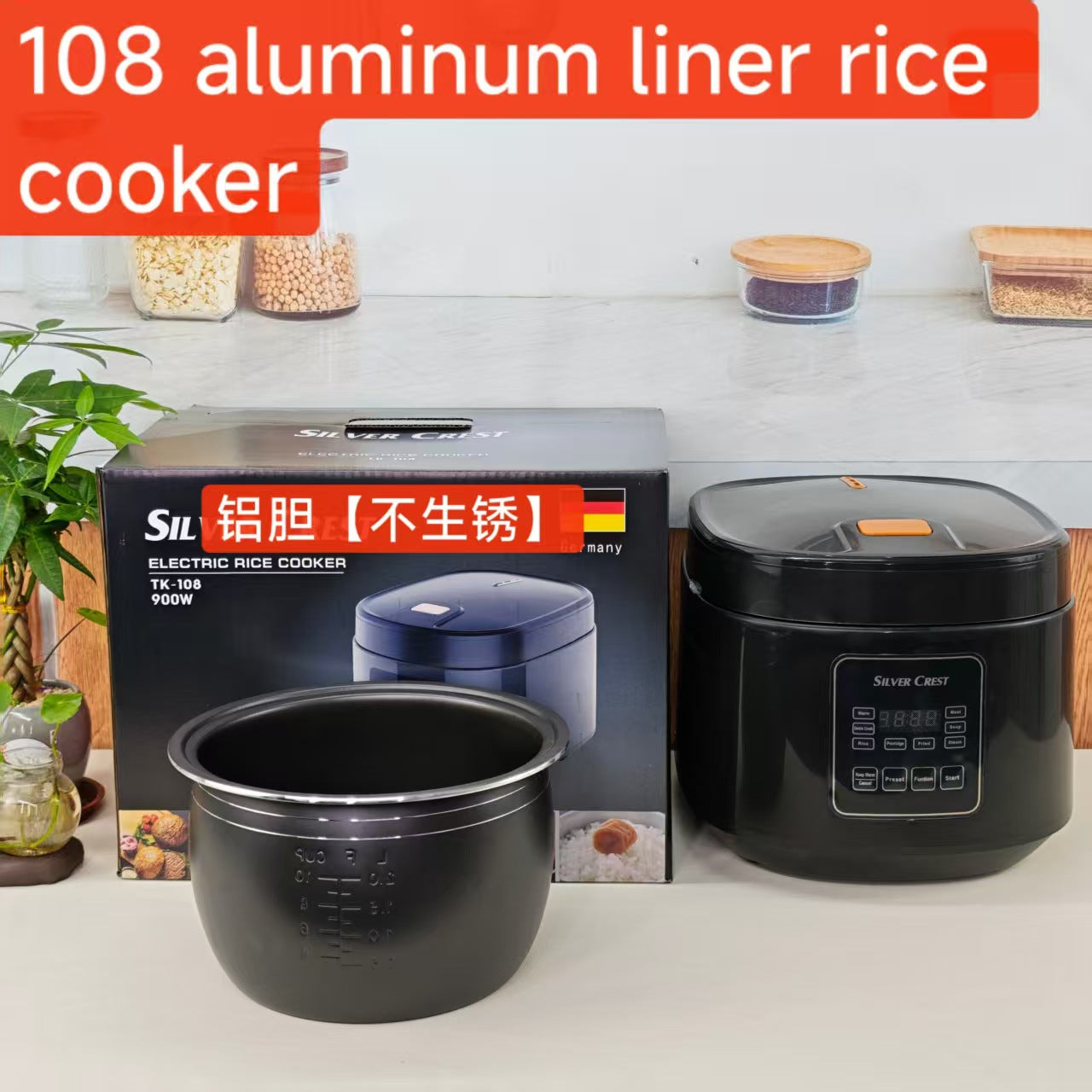 5LRicecooker English Rice Cooker5L Home Smart Reservation Factory Direct Sale Aluminum Alloy Inner Tank