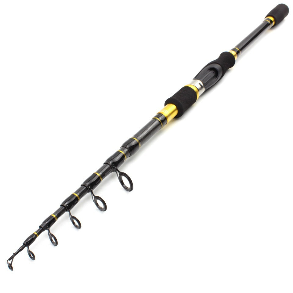Retractable Lure Rod Carbon Fiber Fishing Rod Ultra-light Ultra-short Comfortable Handle European and American Popular Fishing Rod