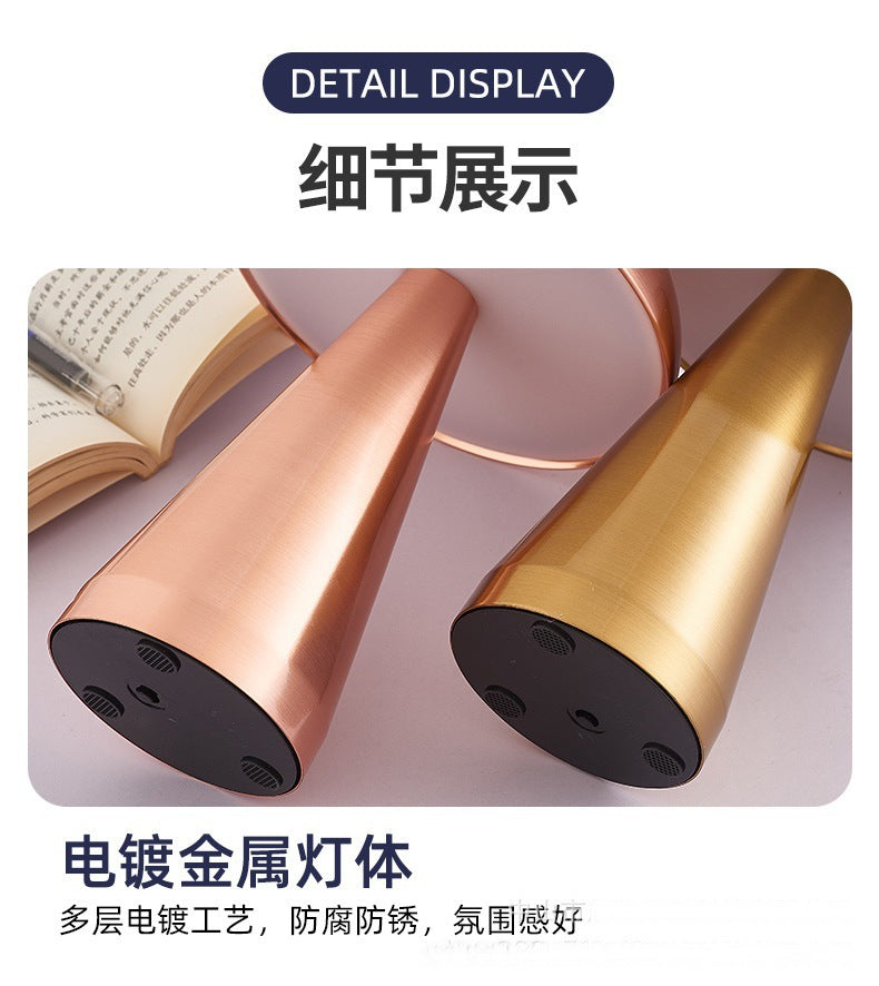 Coconut Mushroom Table Lamp Danish Mushroom Lamp Metal Bar Rechargeable Table Lamp Restaurant Atmosphere Decoration Night Light