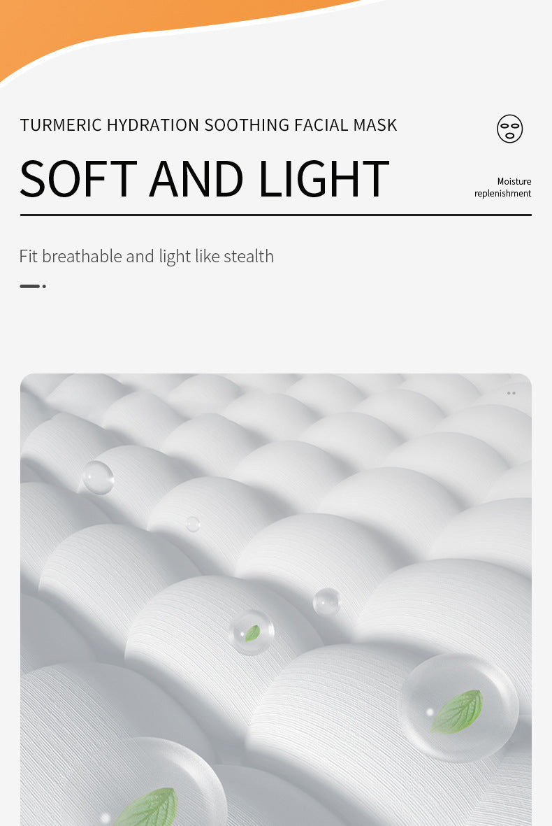 Full English Turmeric Mask SADOER Hydrating and Moisturizing Facial Mask Sheets  Foreign Trade Live Wholesale