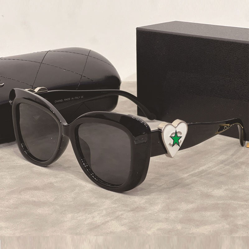 24New Chanel Large Frame Women's Fashion Personality Sunglasses European and American Hot Girl Style Sunglasses Wholesale sunglasses