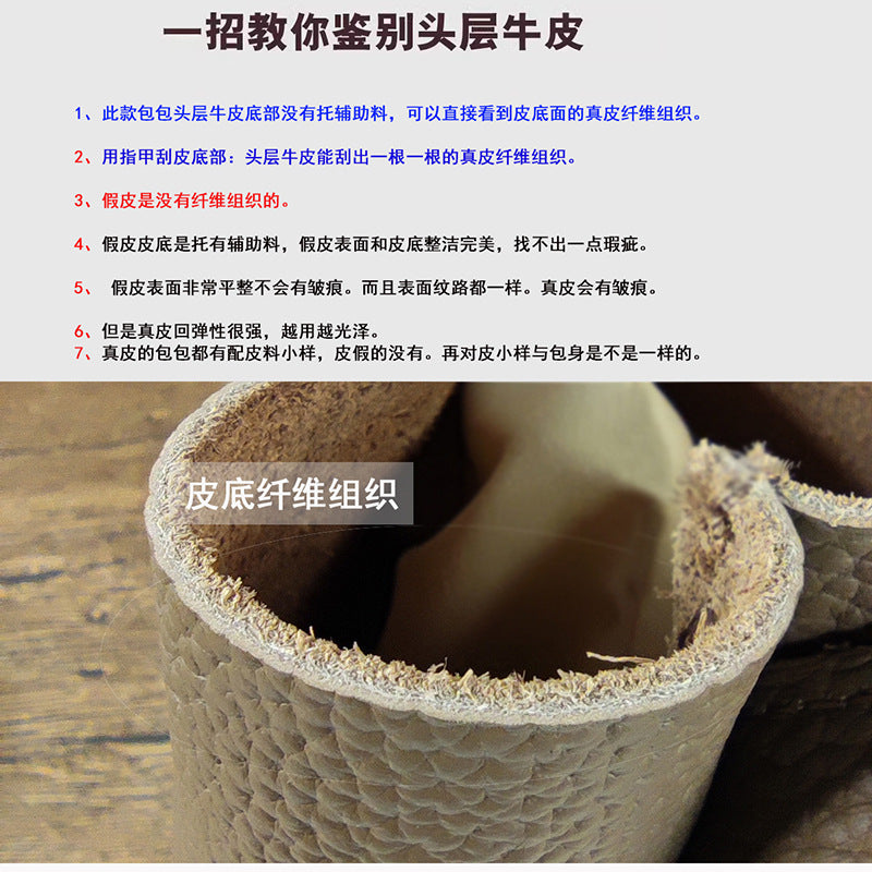 Women's Basket Bag2025New High-End First Layer Cowhide Bucket Bag Casual Handheld Women's Tote Bag Trendy