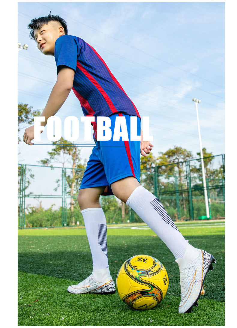 New high-top soccer shoes for men and women AG Spike TF Broken Nail Youth Student Grassland Competition Training Shoes