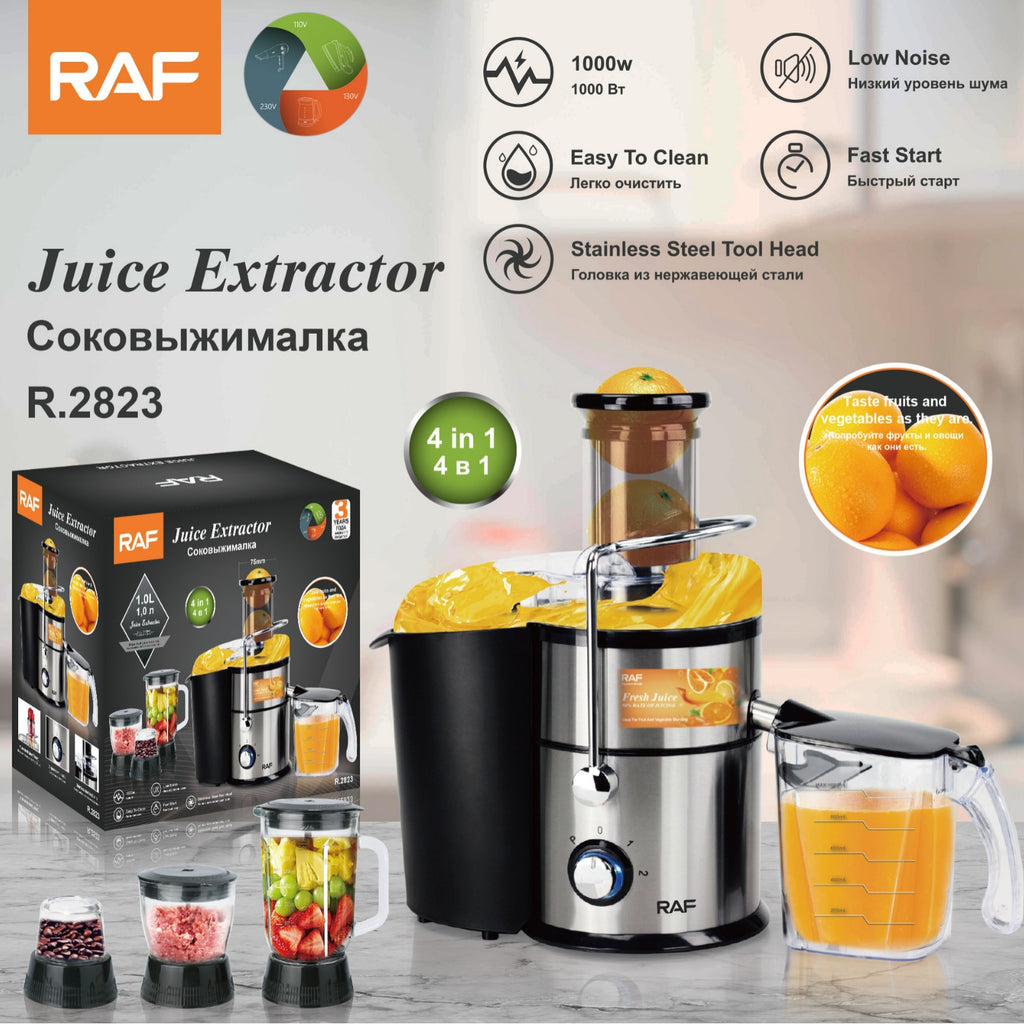RAF Multifunctional Household Juicer Integrated Grinding and Cooking Machine Juice Extractor with No Residue4IN1