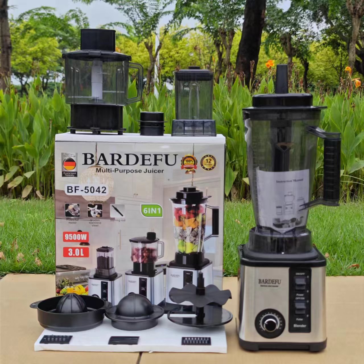 8in1blender North America Europe Stainless Steel Large Capacity Metal Blender Meat Grinder Juicer  Hot Sale