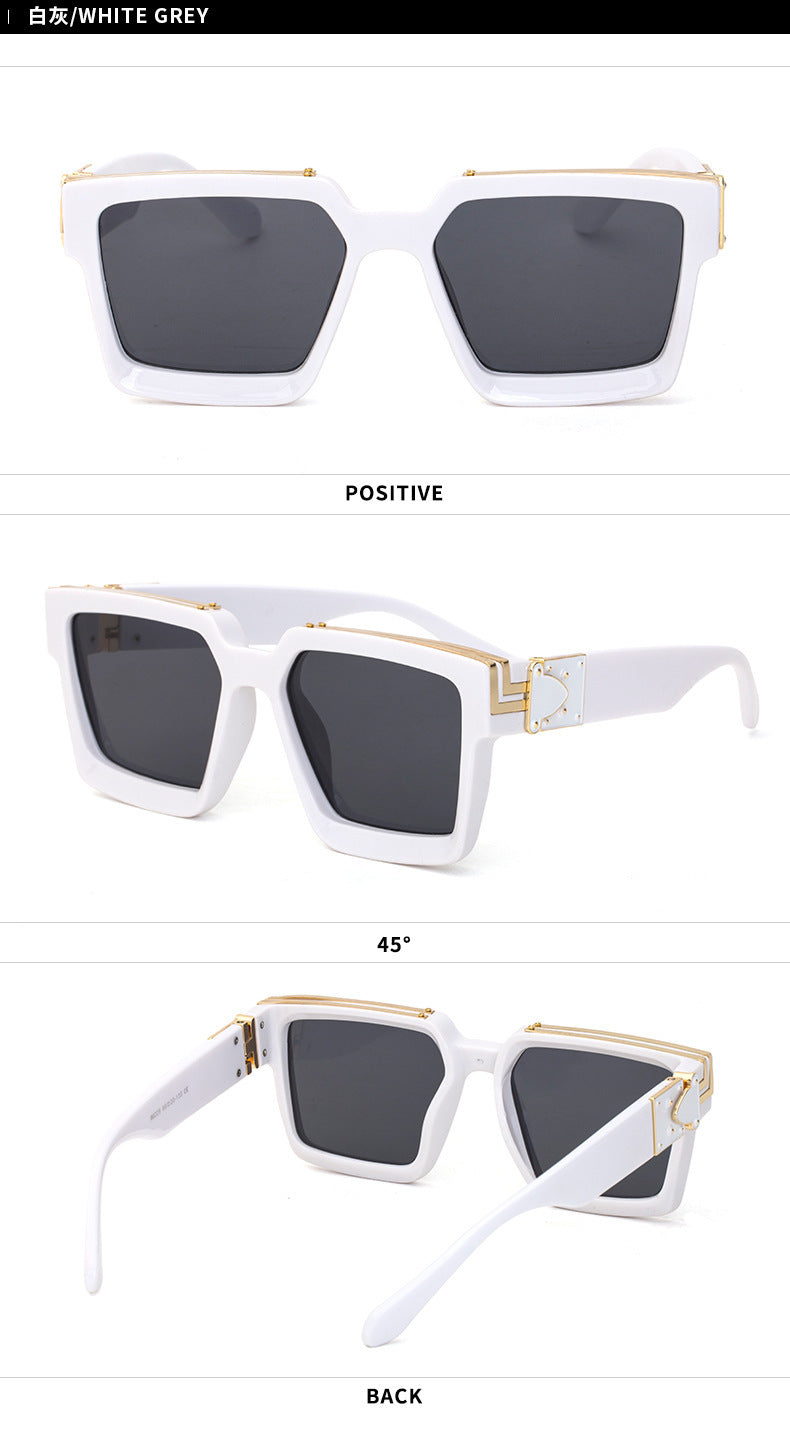 86229Large Frame Sunglasses for Women, European and American Internet Celebrity Style, 0k Fashionable Rich Men's Sunglasses sunglasses