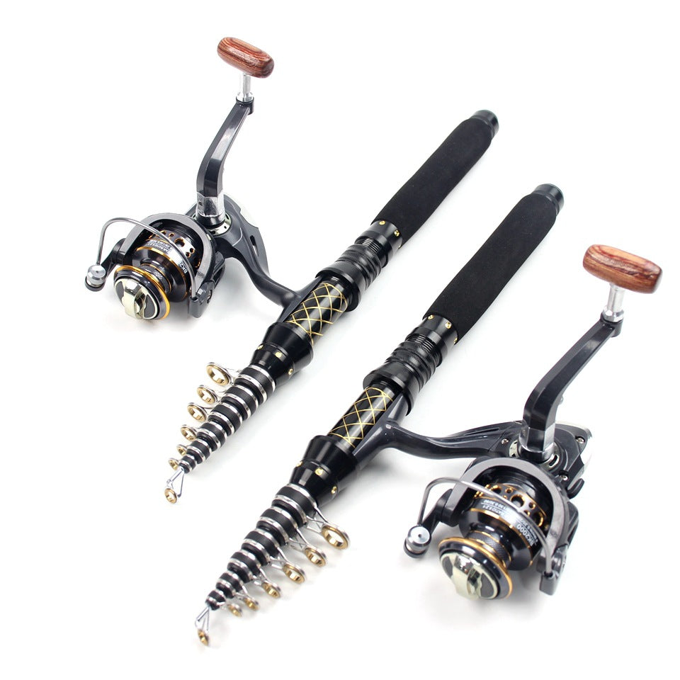 Wholesale2.1Mi Hard Fishing Rod Ultra-Lightweight High-Strength Carbon Fiber Sea Fishing Boat Fishing Universal Rod European and American Fishing Gear