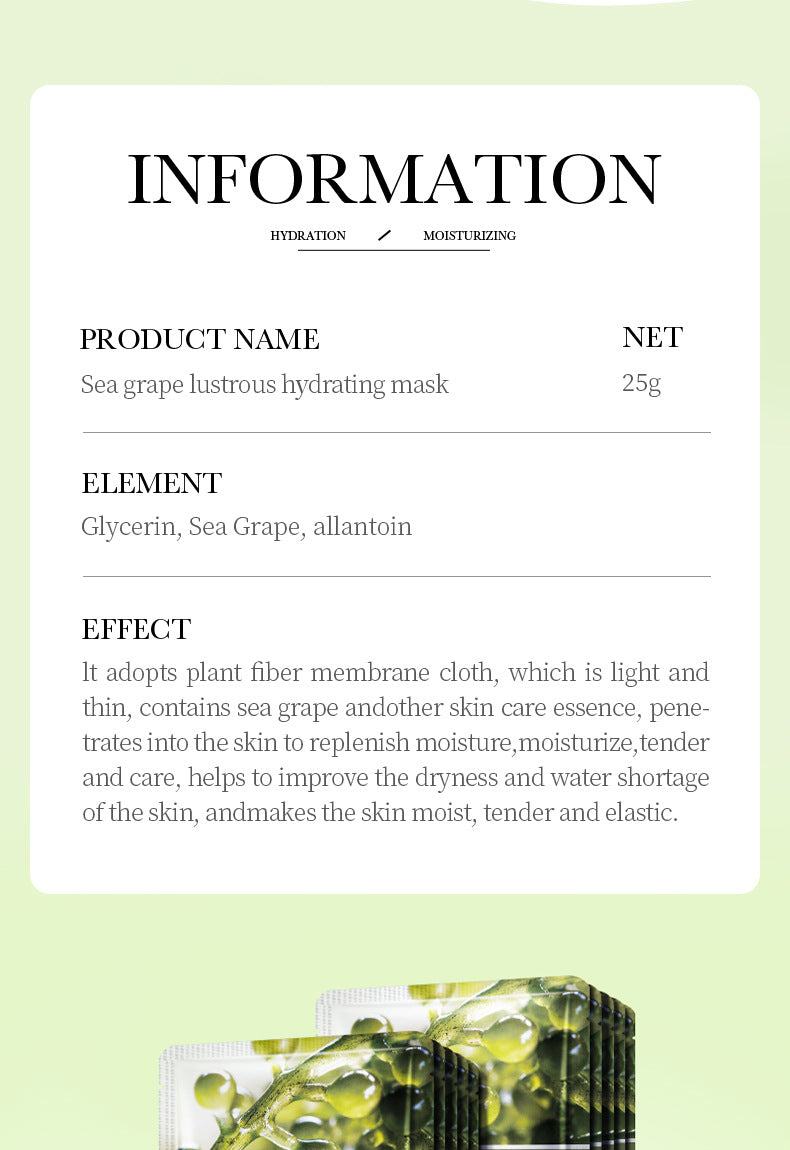 Full English Mask BIOAOUA White Truffle Moisturizing Caviar Nourishing Resurrection Grass Hydrating  Wholesale