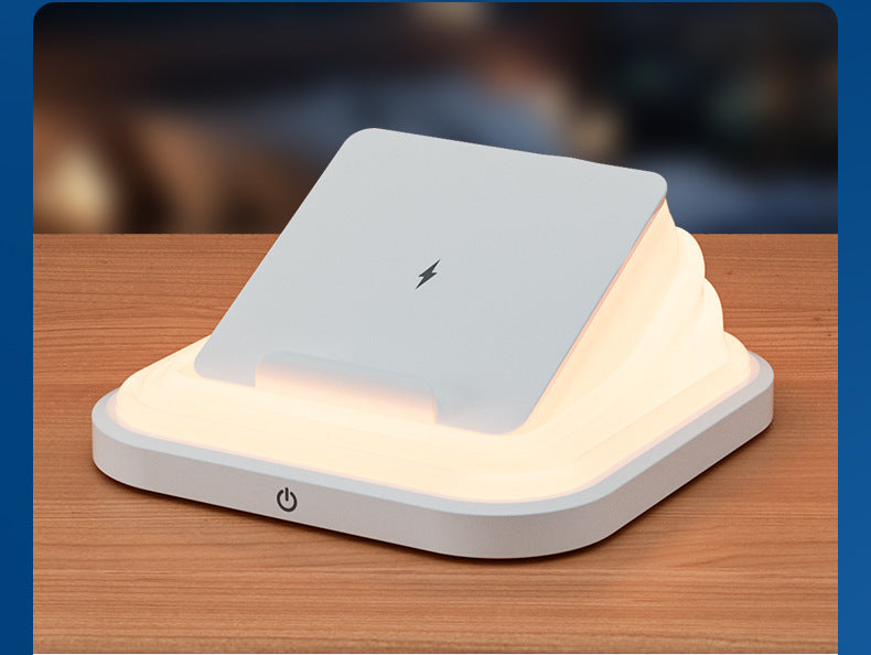 Source manufacturer eye protection reading night light15W Mobile Phone Wireless Charging Table Lamp Folding Gift Atmosphere Lamp Wholesale