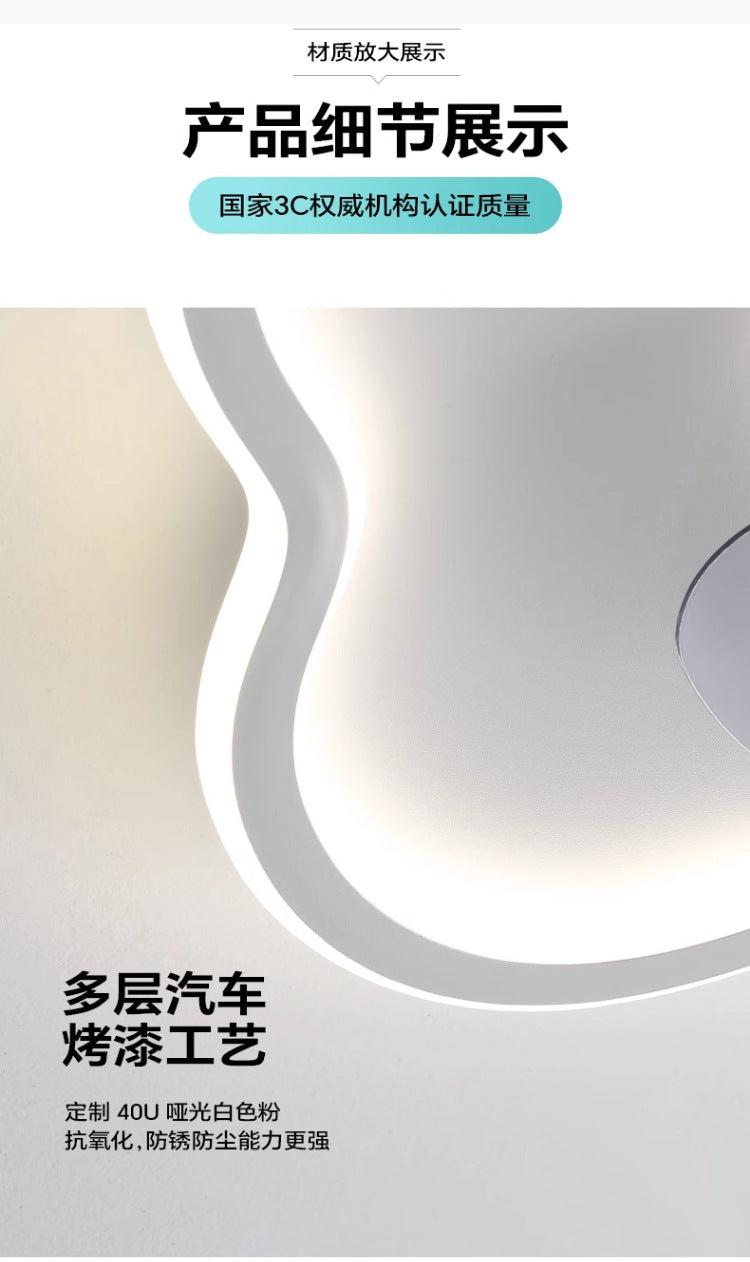 Bedroom Dining Room Invisible Ceiling Fan Light Living Room with Fan Integrated Light Tmall Smart Ultra-thin Ceiling Fan Light Simple