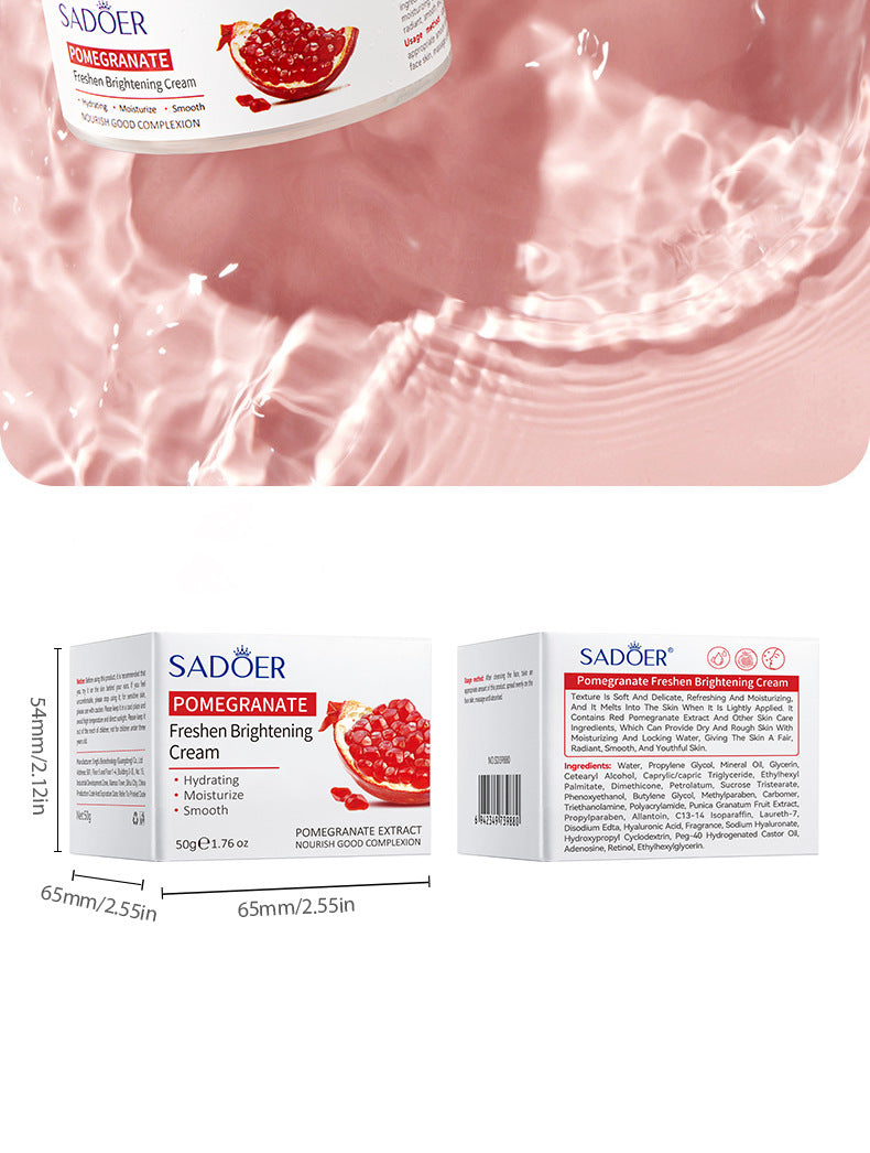 Red Pomegranate Skincare Set SADOER Hydrating Moisturizing Cleansing Nourishing  Wholesale