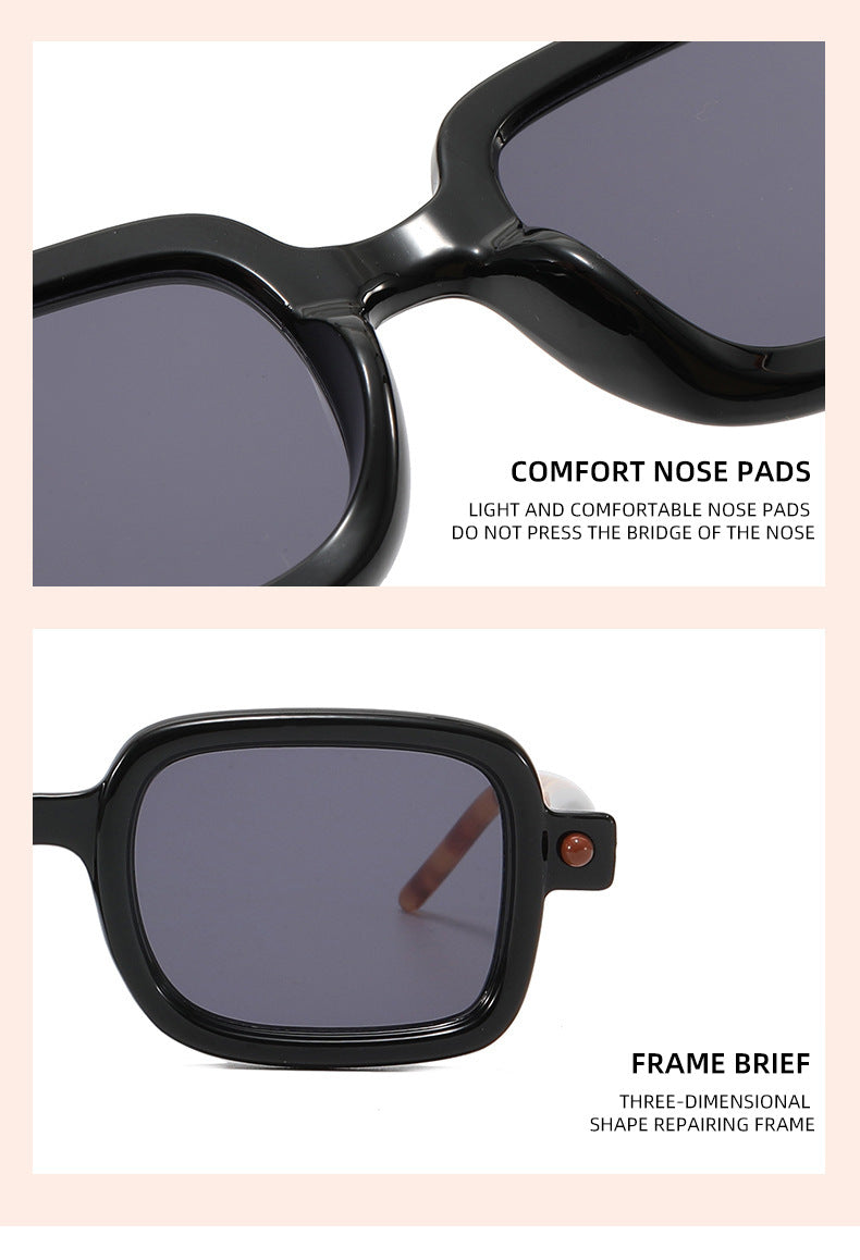 New Thick Frame Sunglasses for Men, European and American Style Square Frame Sunglasses, Retro Blue Light Blocking Sunglasses for Men, Wholesale