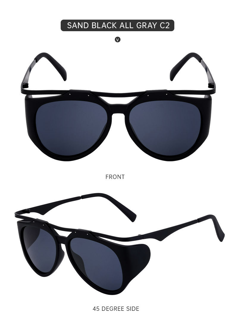 Europe and America INS Fashionable Sunglasses for Women, Irregular Cat Eye Sunglasses, Trendy Full Frame Sun Protection Glasses sunglasses