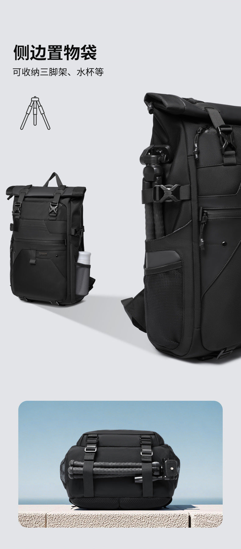 OZUKO Casual Backpack Backpack School Bag Large Capacity Waterproof Computer Bag Unisex Travel Commuting Bag