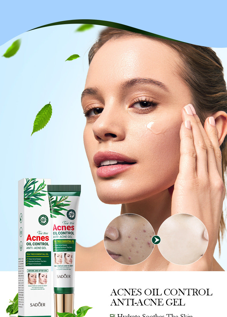 Full English Tea Tree Skincare Set SADOER Cleansing, moisturizing, hydrating five-piece set for  foreign trade wholesale