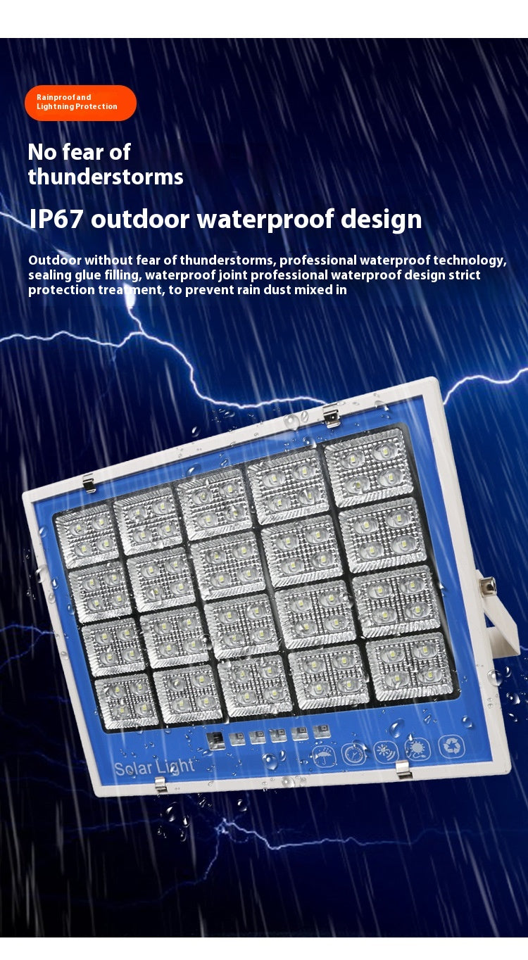 Super Bright New Rural Household LED Street Light Indoor/Outdoor IP65 Flood Light Waterproof Iron ABS for Roads Solar Panels