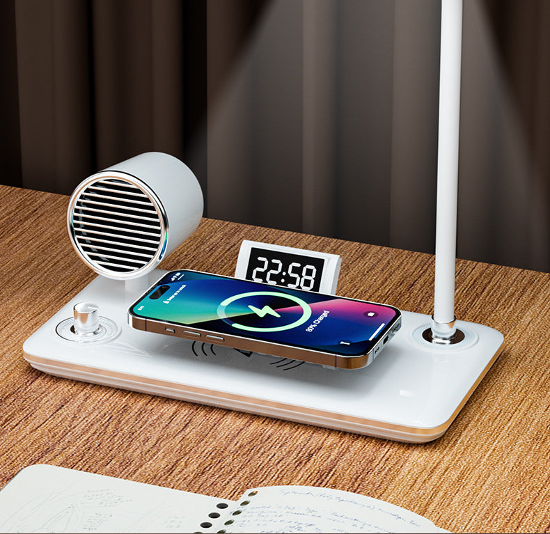 Creative Multifunctional15w Wireless Charging Desk Lamp Dormitory College Student Reading Study Area Eye Protection Desk Lamp Bedroom Night Light