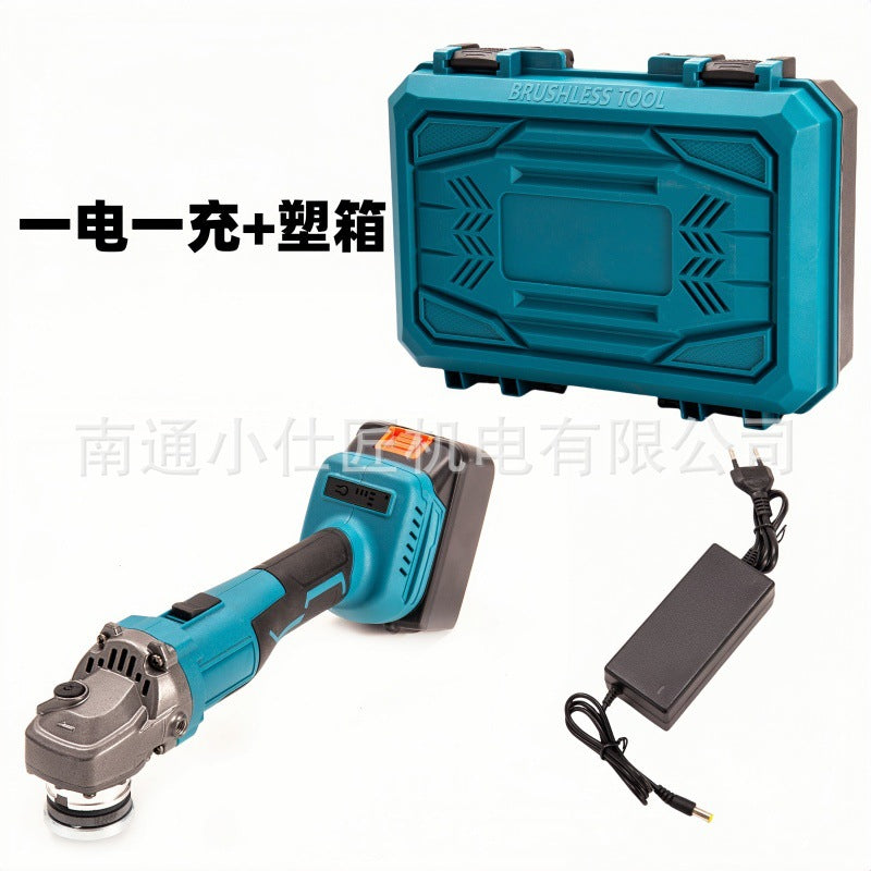 Rechargeable Lithium Battery Tool Brushless Angle Grinder Two Batteries One Charger Cross-Border AliExpress Model Household Grinding Angle Grinder