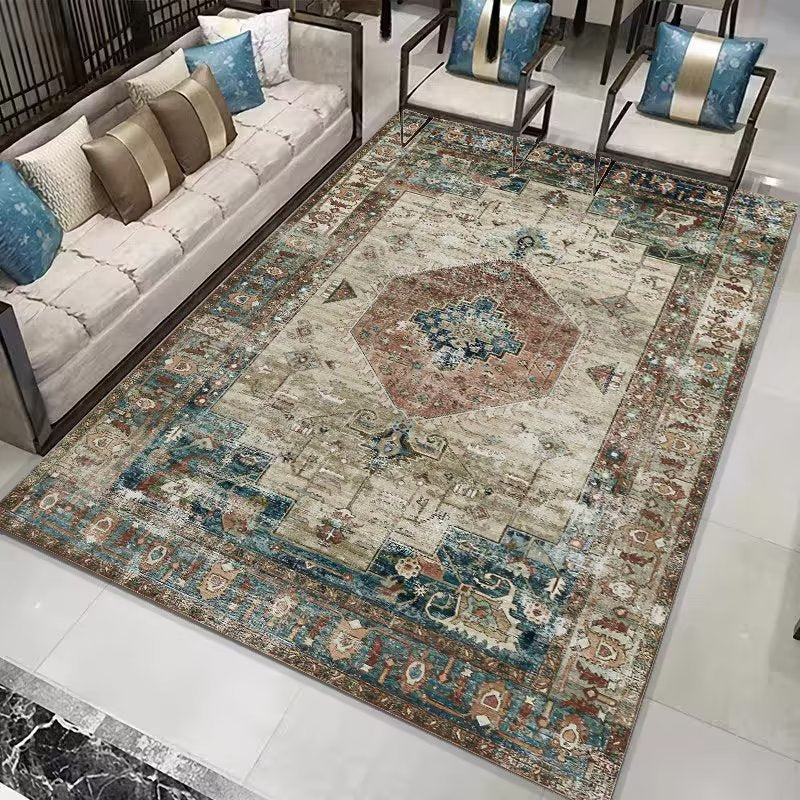 Thickened Imitation Cashmere Persian Carpet Vintage Ethnic Style Living Room Carpet Full Carpet Sofa Coffee Table Rug carpet