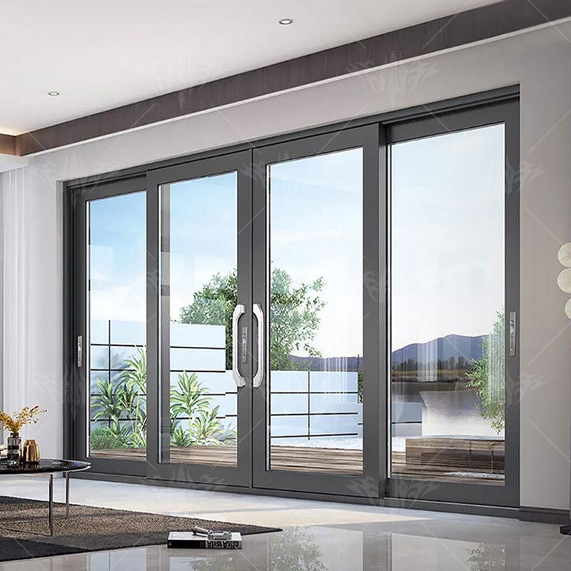 Aluminum Balcony Aluminum Profile Balcony 3 Track Aluminum Framed Sliding Door Double Glass Sliding Doors With Screen