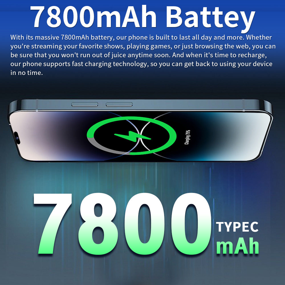 16+1T Smartphone i15ProMAX Hd6.8Large Screen In Stock New Wholesale Full Screen