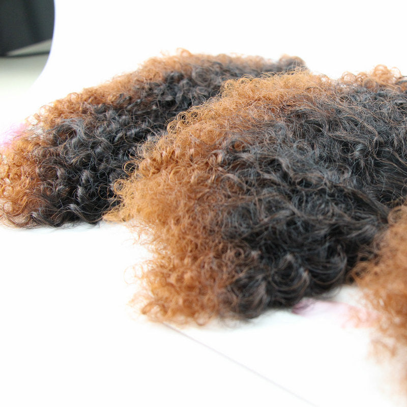 European and American Women's Gradient Wig Hairpiece Natural Black High-Temperature Silk Hair Band Short Curly Hair Spring in Stock