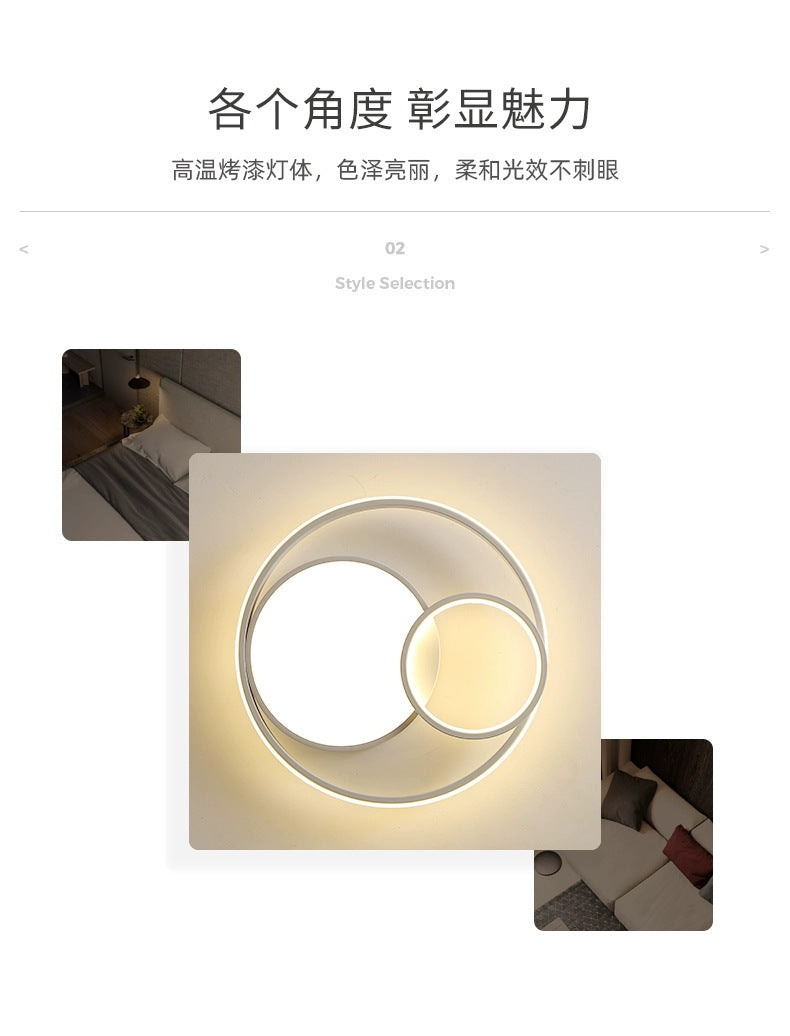 Bedroom Lamp Round Light Fixture LED Living Room Home Ceiling Light Fixture Simple Modern Cozy Romantic Creative Room Lamp