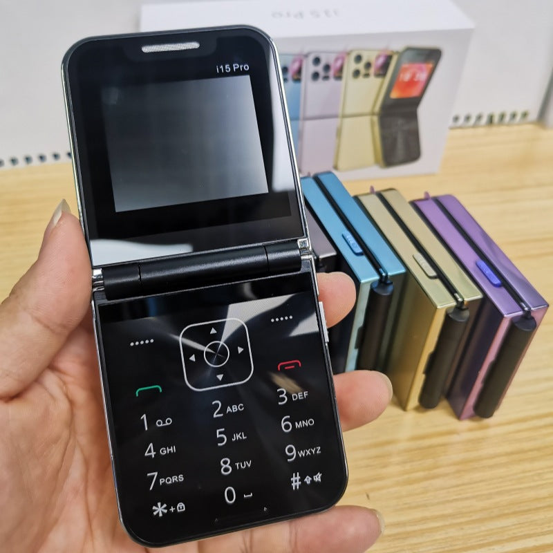 i15 pro Dual SIM Mobile Non-Smartphone Flip Phone with Buttons for Seniors2G Mobile Phone