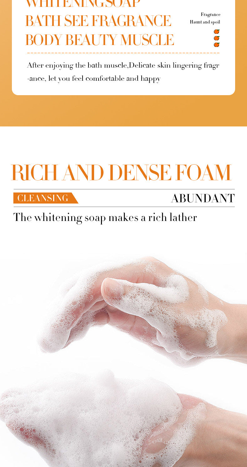 All English Vitamins C Soap SADOER Clean Bath Cleansing Essential Oil Handmade Soap  Foreign Trade Wholesale