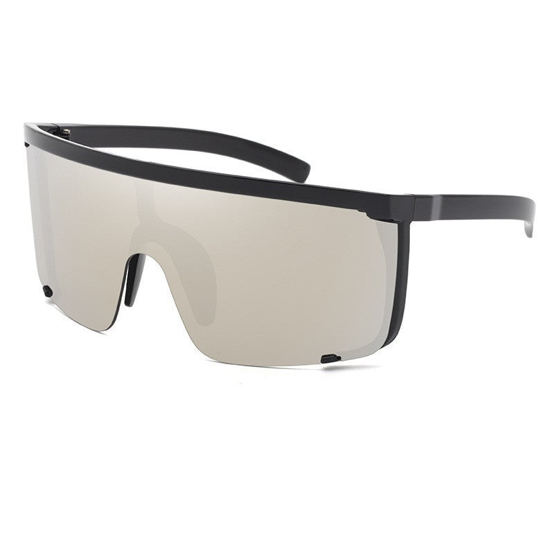 Colorful Cycling Sports Sunglasses for Men17183One-piece Windproof Frame Sunglasses for Men Trendy Sun Protection Glasses