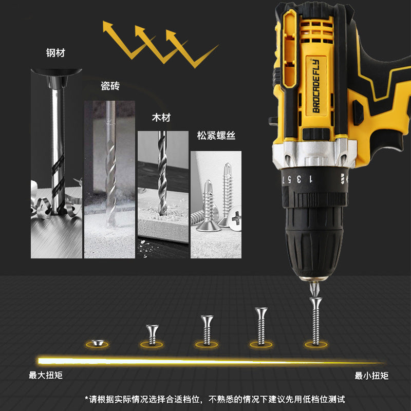 Electric Drill Hardware Tool Set Repair Tools Multi-Functional Electric Drill Impact Drill Electrician Complete Set