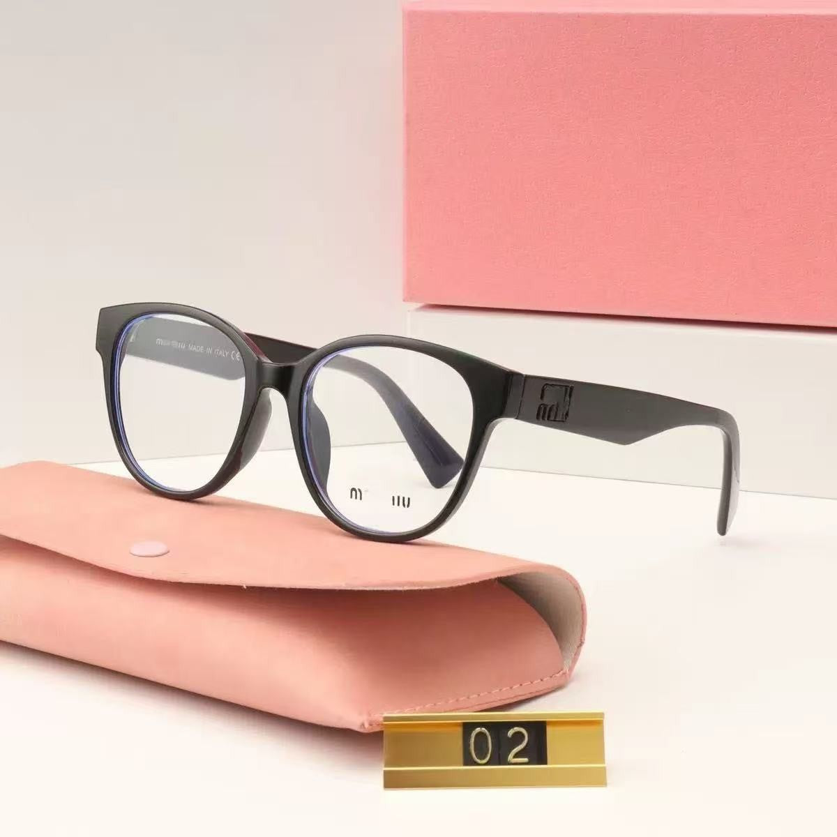 New European and American Style MM Large Frame Plain Glasses Fashion Retro Sunglasses Women Wholesale UV Protection