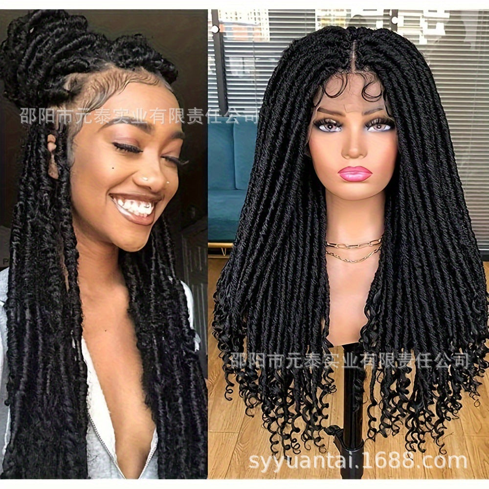 合成全蕾丝假发 编织假发 女神钩针盒式假发