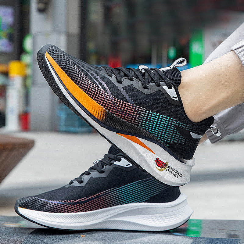 Red Rabbit7pro Breathable Mesh Popcorn Carbon Plate Running Shoes Men and Women Students Sports Sneakers Casual Jogging Shoes