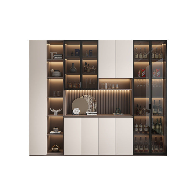 Modern Minimalist Home Living Room Sideboard Wine Cabinet Integrated Wall Cabinet Floor-standing Wall-mounted Storage Cabinet Glass Wine Cabinet Customization