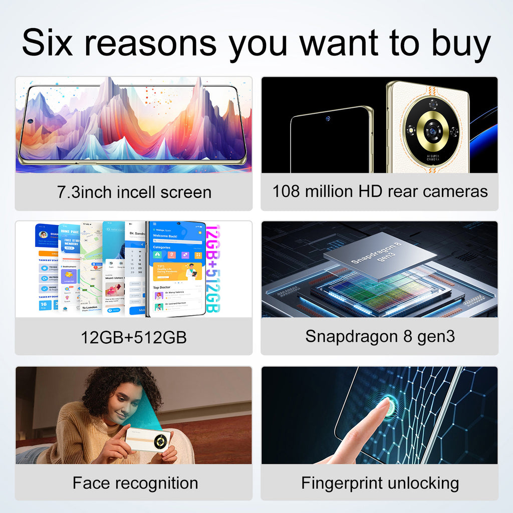 New Mobile Phone11 Pro+Android12+512G 7.3Inch Mobile Phone Source Manufacturer(Popular)