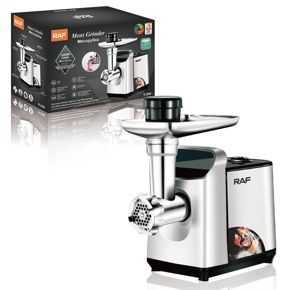 RAF European Standard American Standard Small Household Meat Grinder1200w Meat Grinder Stainless Steel Blender R.3396
